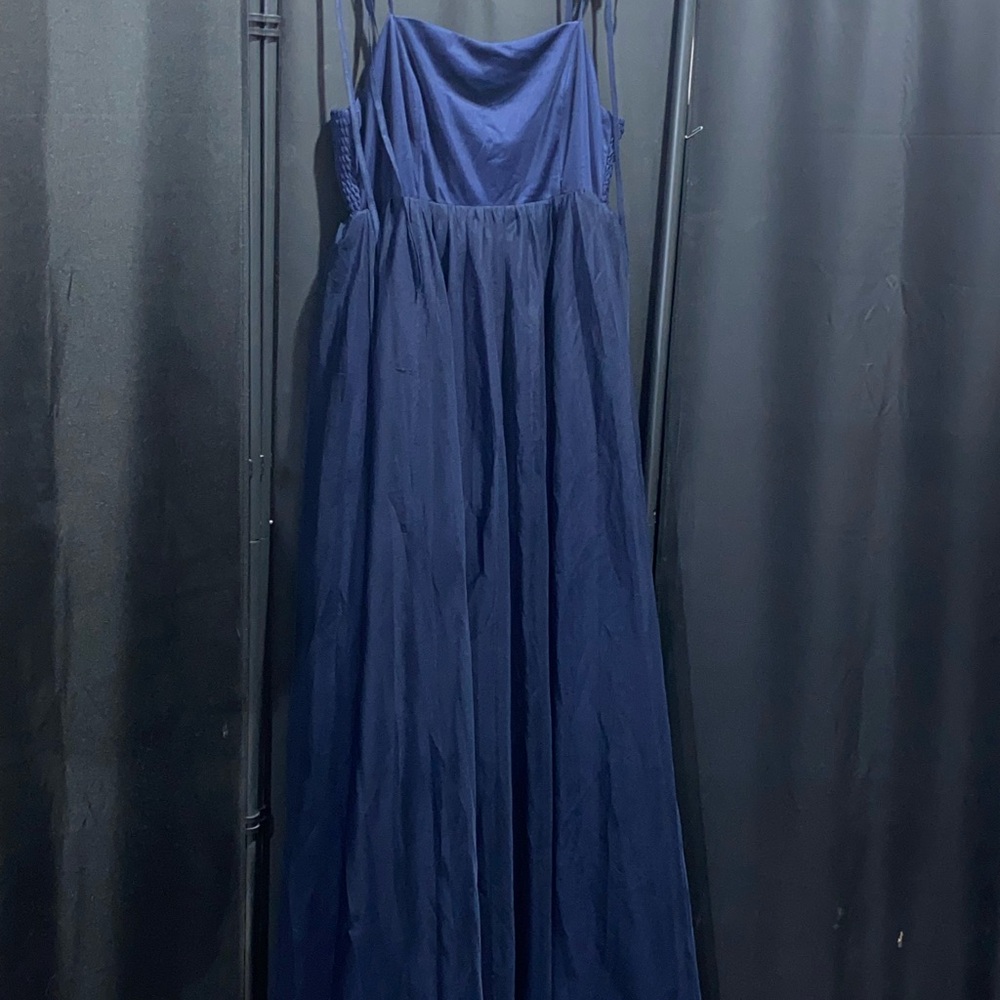 Listicle Blue Spaghetti Strap Maxi Dress for Prom Or Weddings
